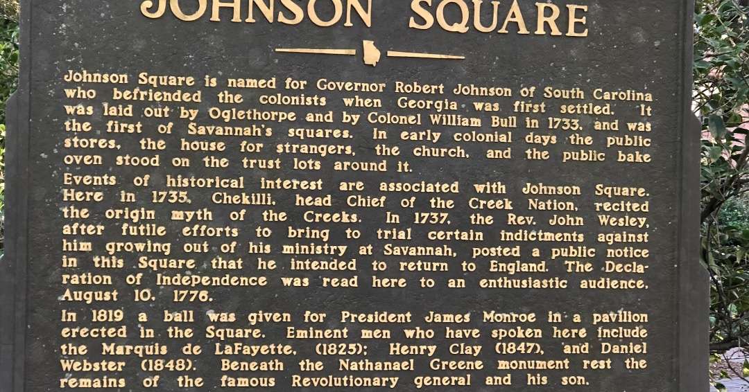 The Deep South USA Johnson Square